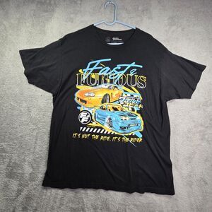 Fast & Furious T-Shirt Size XL  Movie Promo Universal Studios 2001 Y2K Black